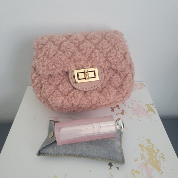 Pink mini quilted bag - Picture 2 of 7